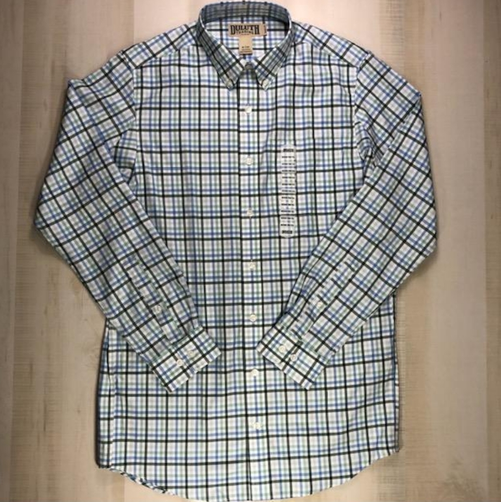 NWOT Duluth Trading Co Plaid Button Down Shirt